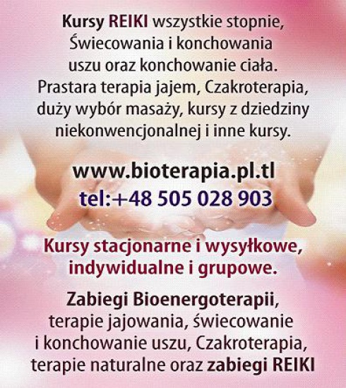 Kursy masażu LODEM,VIT ICE,kursy masażu świecą,kursy REIKI,Hopi,